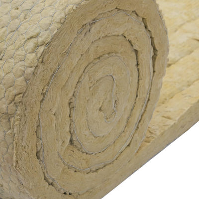 High Performance Building Insulation Non-combustible Rock Wool Board With Wire Mesh for Roof and HVAC Duct Energy Efficiency