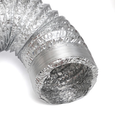 Aluminum Foil Flexible Duct Aluminum or Polyester Coated HVAC Ducting for Energy Saving Systems in School & Hospital Buildings