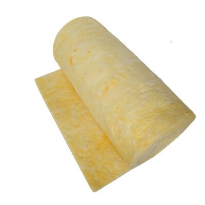 glass Insulation yellow Color Sound Absorption Fiberglass Insulation Roll Glass Wool Blanket Unfaced