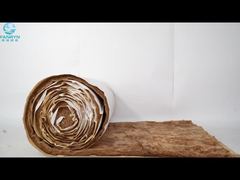 নতুন-সাদা আবরণের সাথে বাদামী গ্লাসউলের কম্বল